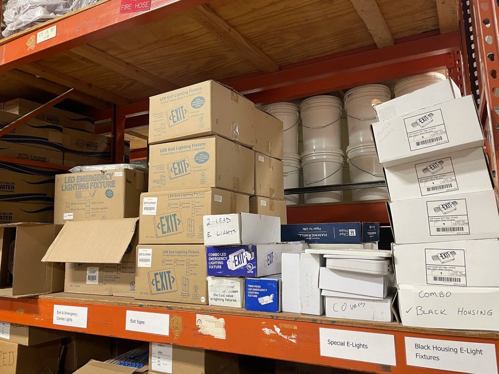 exit sign emergency lighting inventory